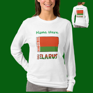Camiseta Bandeira da Bielorrússia Personalizada Verde