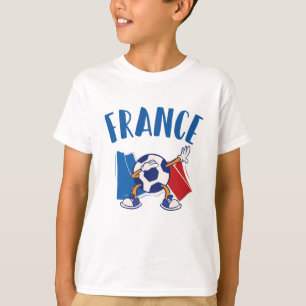 Camiseta Bandeira da bola de futebol da França Dabbing