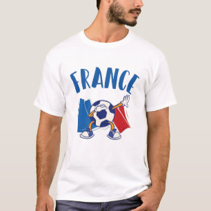 Camiseta Bandeira da bola de futebol da França Dabbing