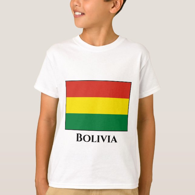 Camiseta Bandeira da Bolívia (Bolívia) (Frente)