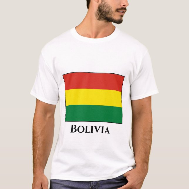 Camiseta Bandeira da Bolívia (Bolívia) (Frente)