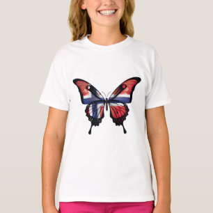 Camiseta Bandeira da Borboleta-do-Anterior-da-Noruega