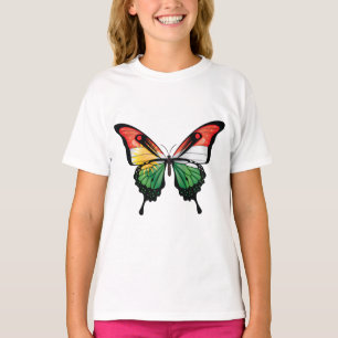 Camiseta Bandeira da Borboleta do Swallowtail do Curdistão