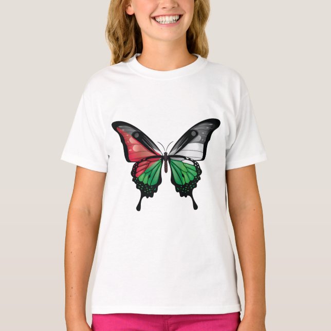 Camiseta Bandeira da Borboleta dos Swallowtail da Palestina (Frente)