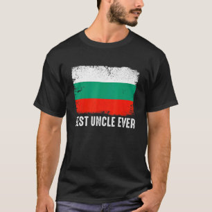 Camiseta Bandeira da Bulgária desolada Melhor Tio Ever Patr
