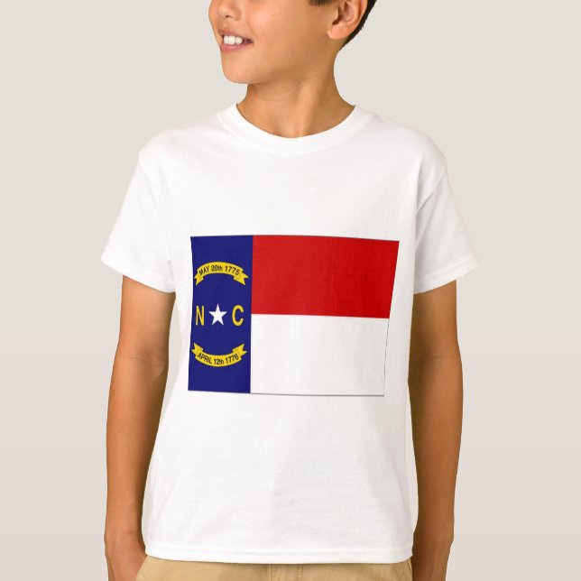 Camiseta Bandeira da Carolina do Norte dos Estados Unidos (Frente)
