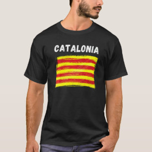 Camiseta Bandeira da Catalunha Lembrança Férias de Caminhad