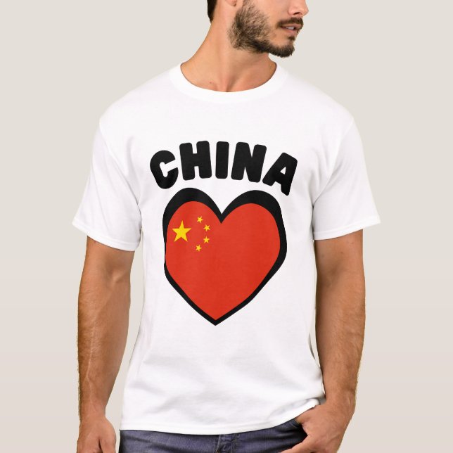 Camiseta bandeira da China (Frente)