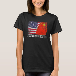 Camiseta Bandeira da China com bandeira da América Latina -