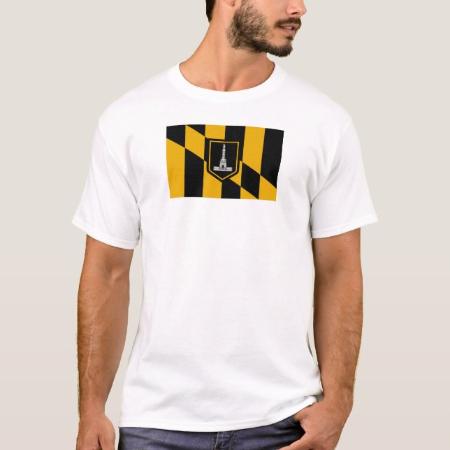 Camiseta bandeira da cidade de Baltimore (Frente)
