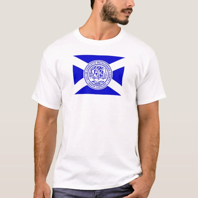 Camiseta Bandeira da cidade de Charlotte (Frente)
