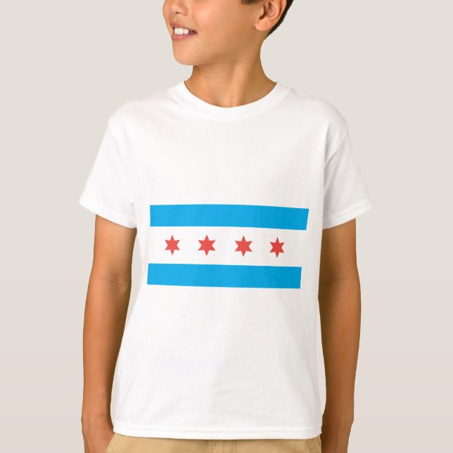 Camiseta Bandeira da cidade de Chicago (Frente)