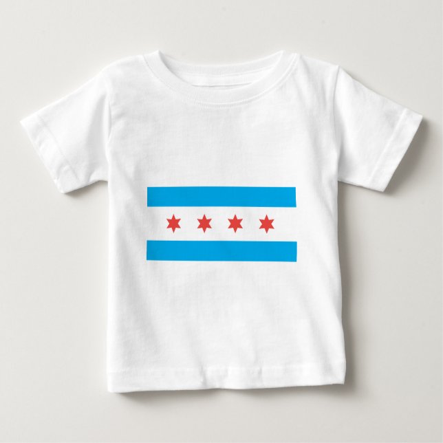 Camiseta Bandeira da cidade de Chicago (Frente)