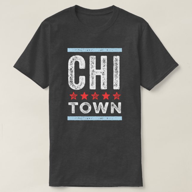 Camiseta Bandeira da cidade de Chitown Chicago (Frente do Design)