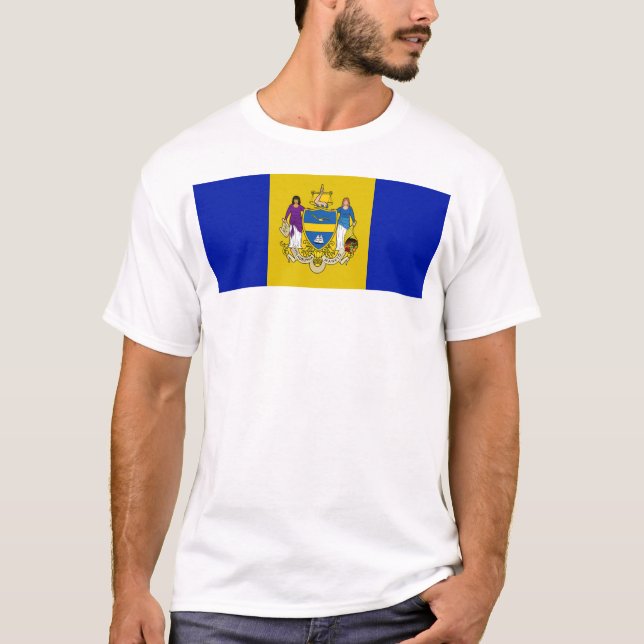 Camiseta Bandeira da cidade de Filadélfia (Frente)