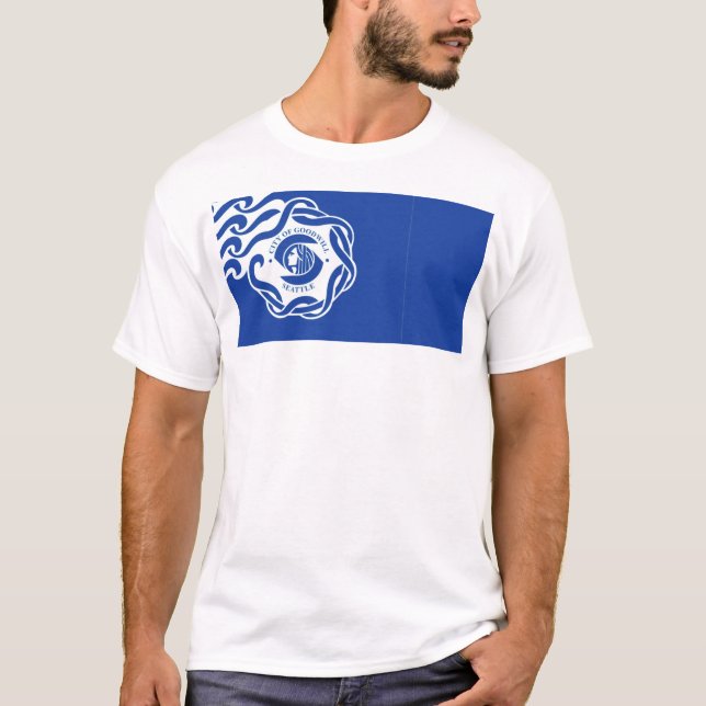 Camiseta Bandeira da cidade de Seattle (Frente)