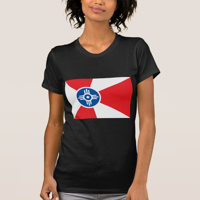 Camiseta Bandeira da cidade de Wichita (Frente)