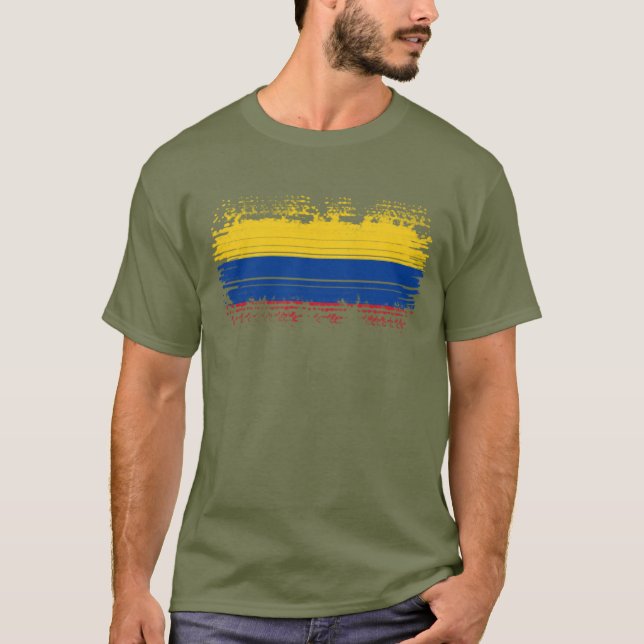 Camiseta bandeira da Colômbia (Frente)