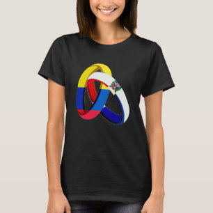 Camiseta Bandeira da Colômbia Anel de Casamento Dominicano