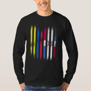 Camiseta Bandeira da Colômbia Bandeiras de Países Cultivado
