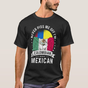 Camiseta Bandeira da Colômbia Cultivada no México Humor Org