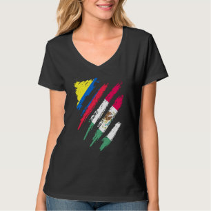 Camiseta Bandeira da Colômbia Cultivada no México Patriota
