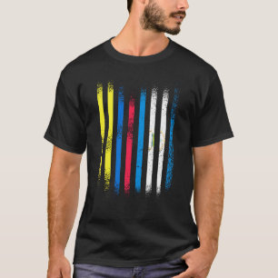 Camiseta Bandeira da Colômbia Nicarágua - Bandeiras do País