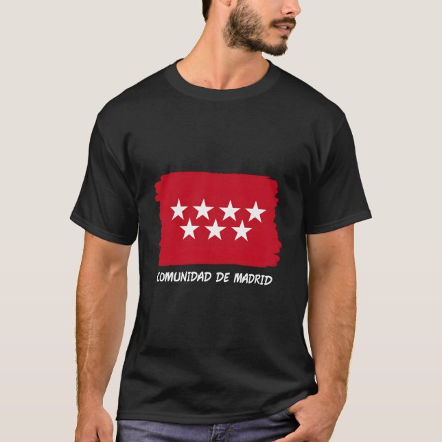 Camiseta Bandeira da Comunidade de Madrid (Frente)