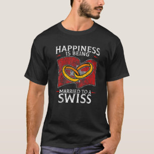 Camiseta Bandeira da Confederação Suiça de Casamentos Suíça