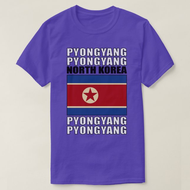 Camiseta Bandeira da Coreia do Norte (Frente do Design)