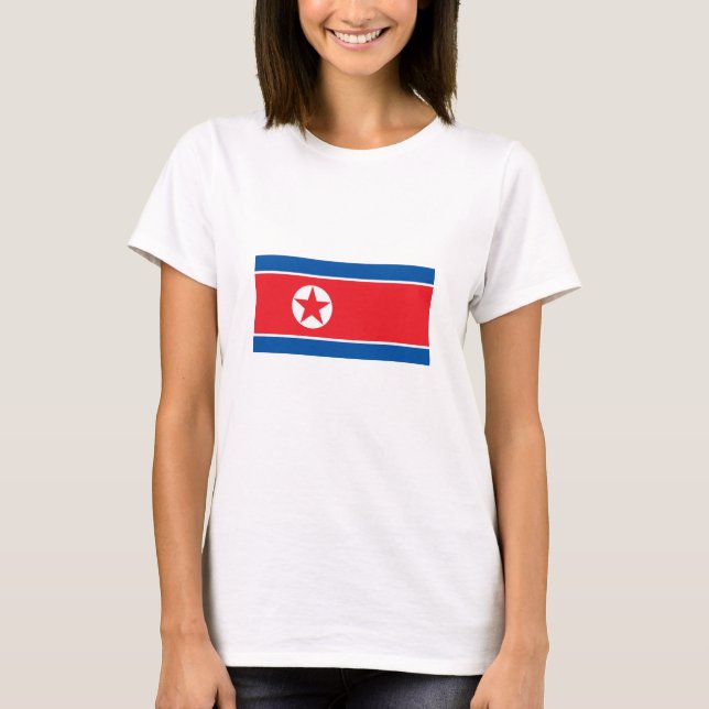 Camiseta Bandeira da Coreia do Norte (Frente)