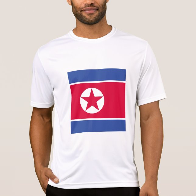 Camiseta Bandeira da Coreia do Norte (Frente)