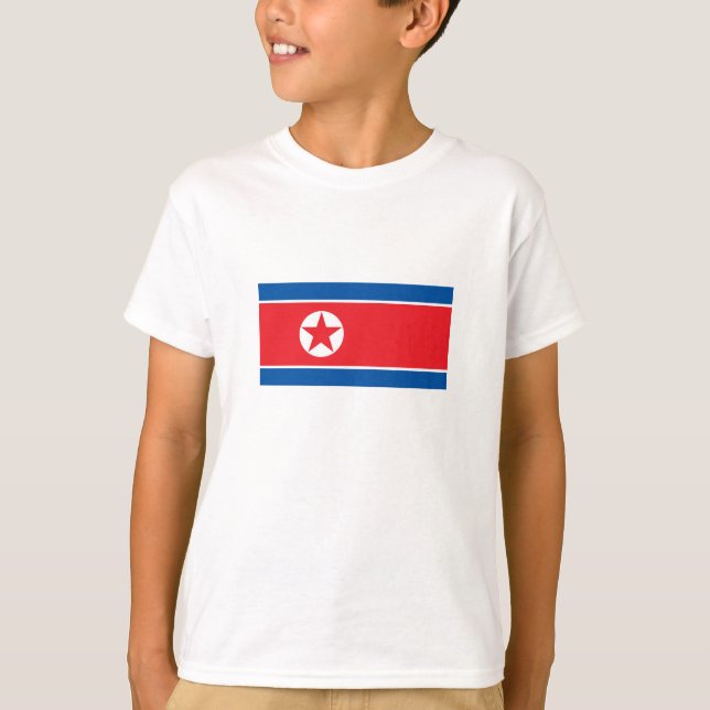 Camiseta Bandeira da Coreia do Norte (Frente)