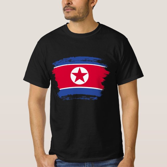 Camiseta Bandeira da Coreia do Norte (Frente)