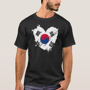 Camiseta Bandeira da Coreia do Sul Adoro DNA da Coreia do S