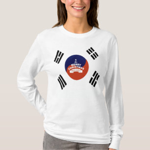 Camiseta Bandeira da Coreia do Sul no Natal
