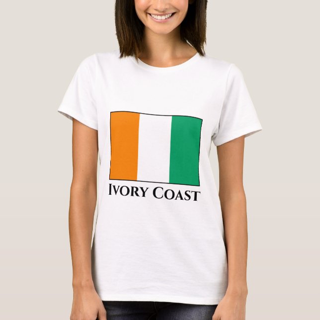 Camiseta Bandeira da Costa do Marfim (Frente)