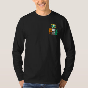 Camiseta Bandeira da Costa do Marfim e Brasão de Armas Patr
