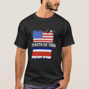 Camiseta Bandeira da Costa Rica América Eu Sou Ambos Costa 