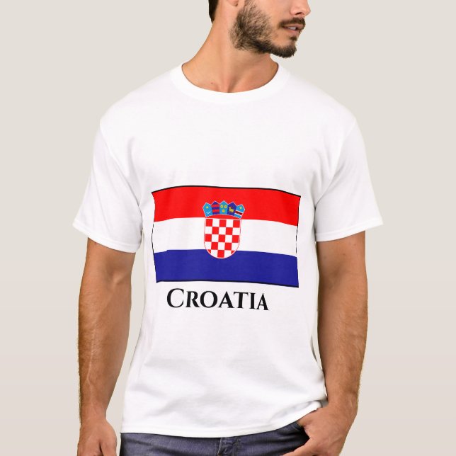 Camiseta Bandeira da Croácia (Croácia) (Frente)