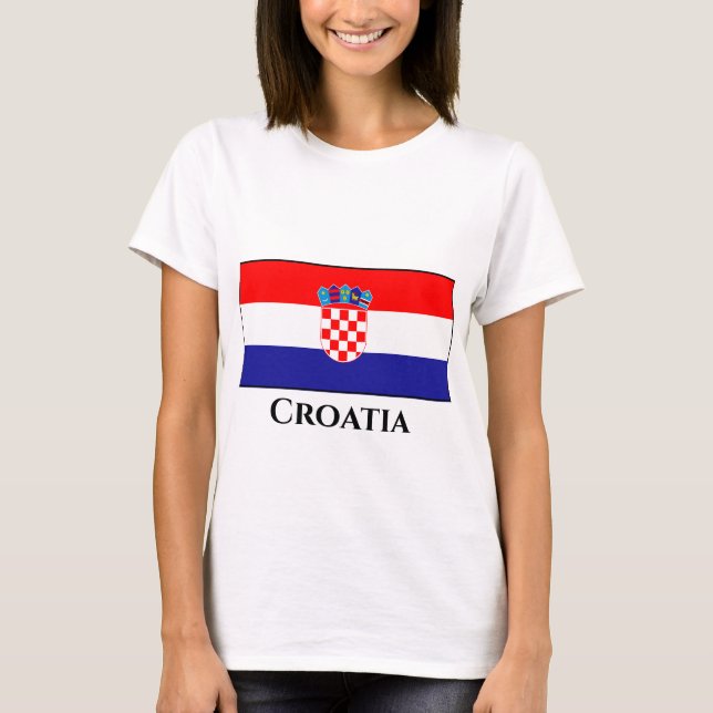 Camiseta Bandeira da Croácia (Croácia) (Frente)