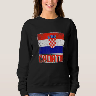 Camiseta Bandeira da Croácia Vintage País Retroativo Orgulh