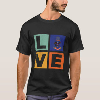Camiseta Bandeira da Dakota do Norte Amor Dakota do Norte