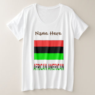 Camiseta Bandeira da Diáspora Afro-Americana Personalizada
