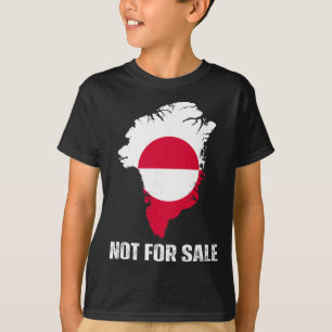 Camiseta Bandeira da Dinamarca A Groenlândia Não Está À Ven