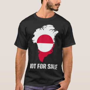 Camiseta Bandeira da Dinamarca A Groenlândia Não Está À Ven