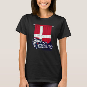 Camiseta Bandeira da Dinamarca  Pesca na Dinamarca  Dinamar