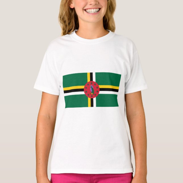 Camiseta Bandeira da Domínica (Frente)