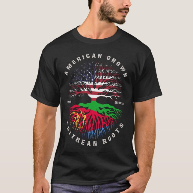 Camiseta Bandeira da Eritreia Crescente Americana (Frente)