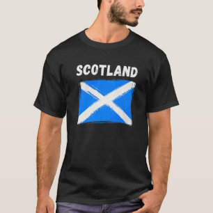 Camiseta Bandeira da Escócia Lembrança Férias de Caminhada 